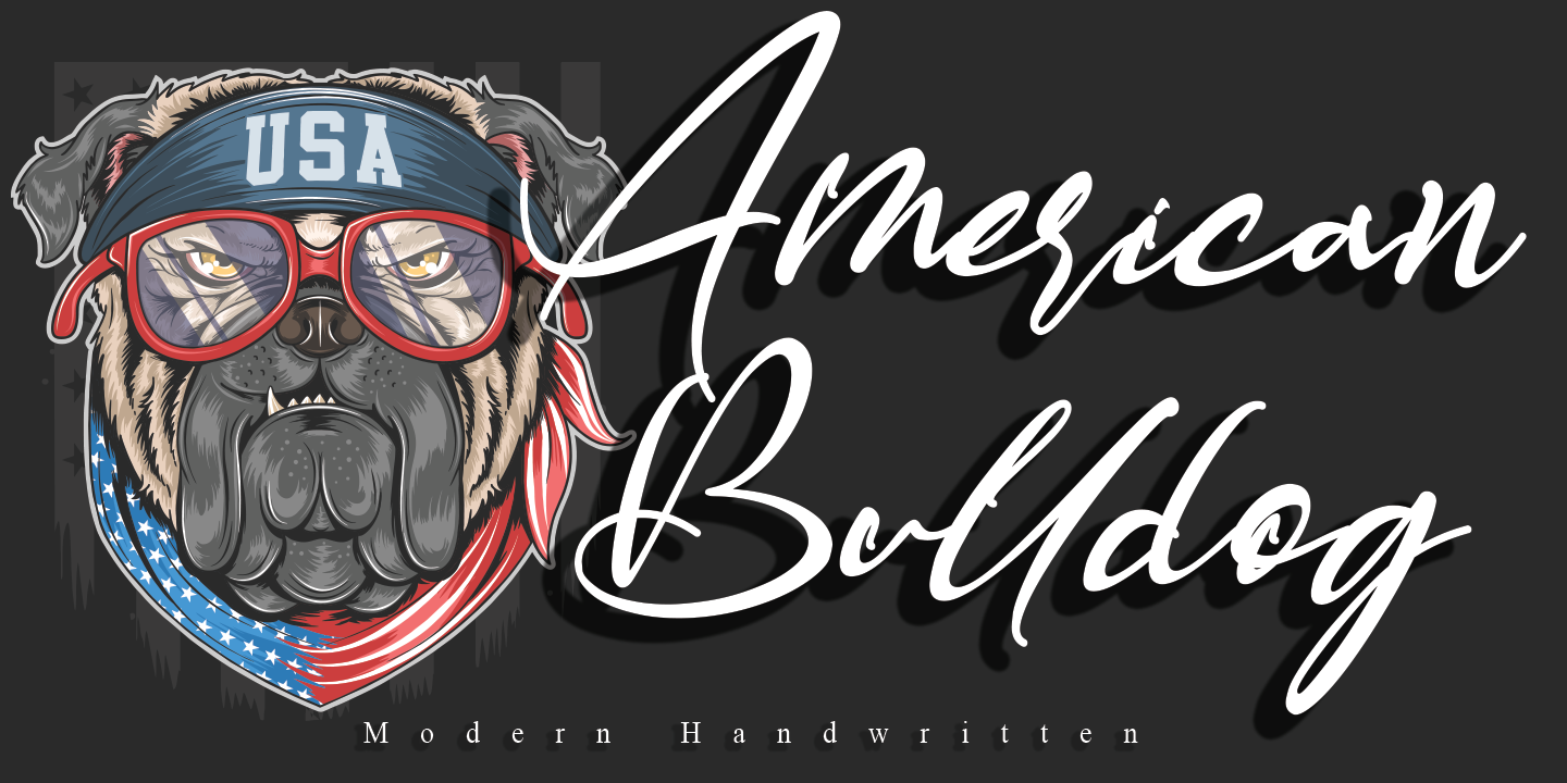 Beispiel einer American Bulldog-Schriftart